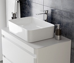 Corozo Столешница Алабама 100 М стекло белая – фотография-2